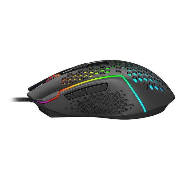 Mouse Gamer Redragon Reaping RGB 12400 DPI 6 Botões USB 2.0 - Preto Imagem de Mouse Gamer Redragon Reaping RGB 12400 DPI 6 Botões USB 2.0 - Preto