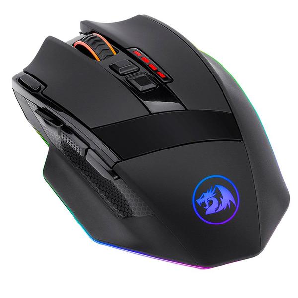 Imagem de Mouse gamer redragon sniper pro rgb wireless m801p-rgb preto