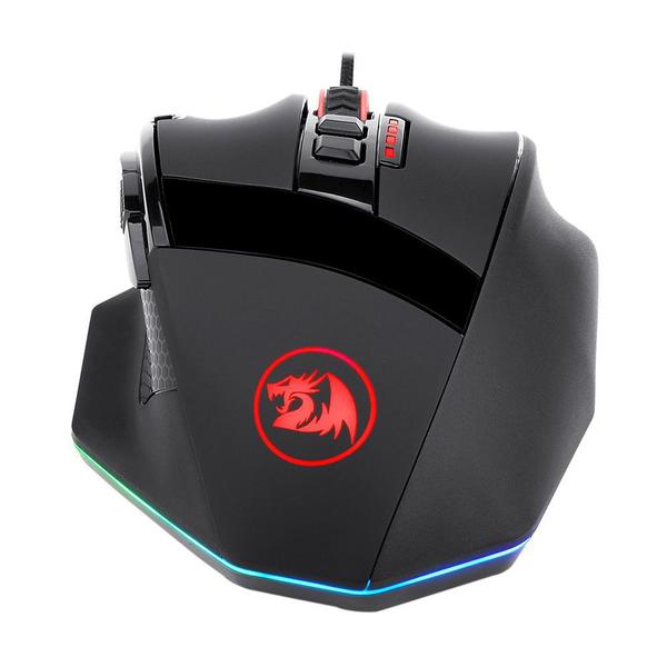 Imagem de Mouse Gamer Redragon Sniper, RGB, 9 Botões, 12400DPI - M801-RGB