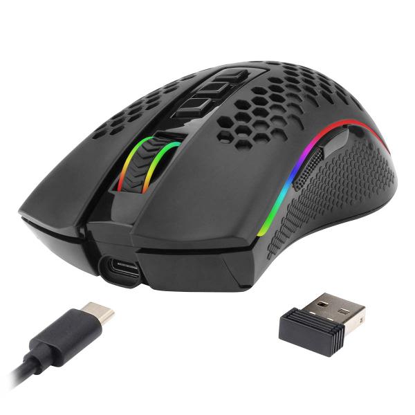 Imagem de Mouse Gamer Redragon Storm Pro Rgb Wireless Colméia Preto