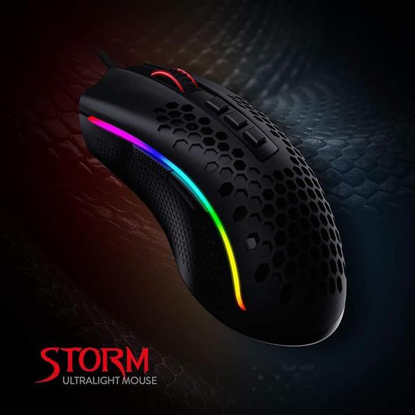 Imagem de Mouse Gamer Redragon Storm RGB 12400 DPI C Fio - Preto - Modelo M808-RGB