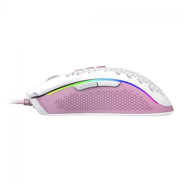 Imagem de Mouse Gamer Redragon Storm Rgb Branco E Rosa M808Wp-Rgb