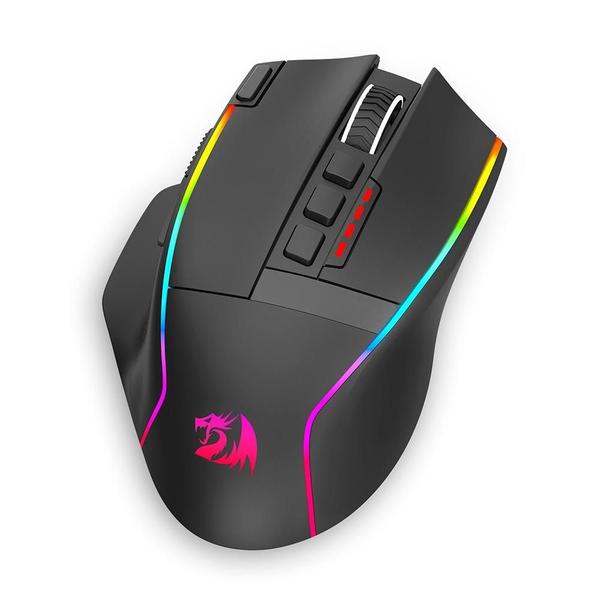 Imagem de Mouse Gamer Redragon Swain, RGB, 16000 DPI, 9 Botões, Preto - M915RGB-WL