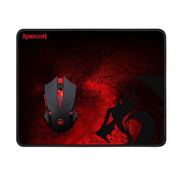 Imagem de Mouse Gamer Redragon USB + Mouse Pad M601WL-Ba 2 Em 1 Preto/Vermelho