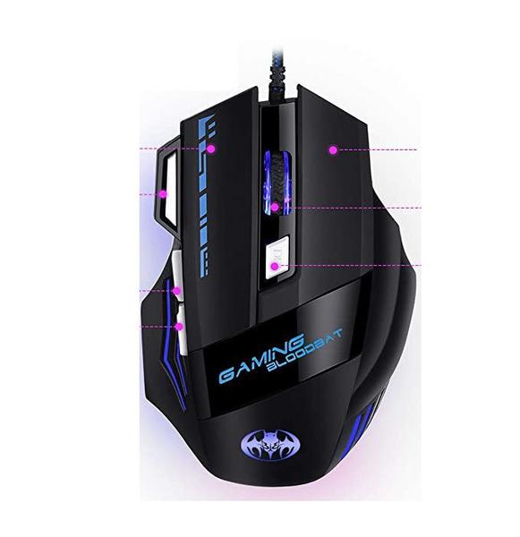 Imagem de Mouse Gamer RGB Led 6000 Dpi Usb 3.0 Profissional Com Fio