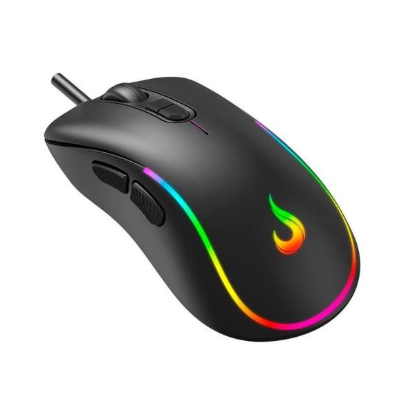 Imagem de Mouse Gamer Rise Mode G2 Black RGB 6400DPI 7 Botões Preto - RM-MG-02-FB