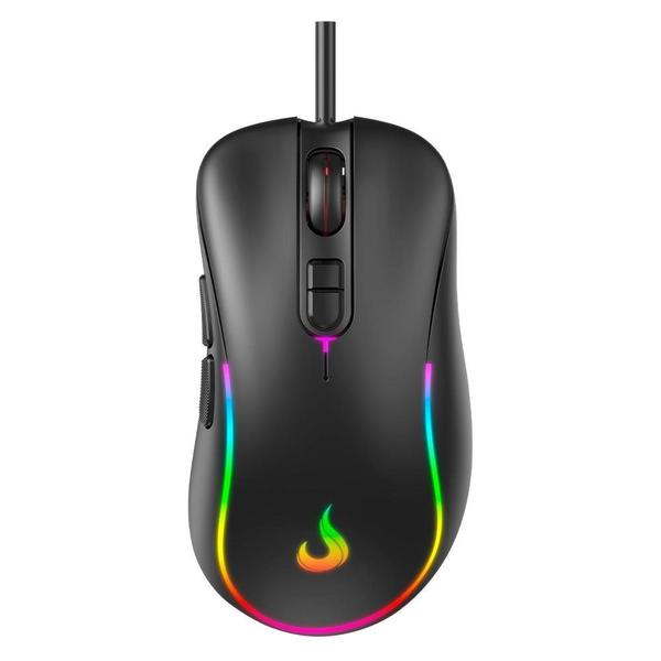 Imagem de Mouse Gamer Rise Mode G2 Black RGB 6400DPI 7 Botões Preto - RM-MG-02-FB