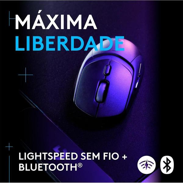 Imagem de Mouse Gamer sem fio Logitech G309 LIGHTSPEED com Switches LIGHTFORCE, Sensor HERO 25K, 6 botões programáveis, Preto - 910-007198