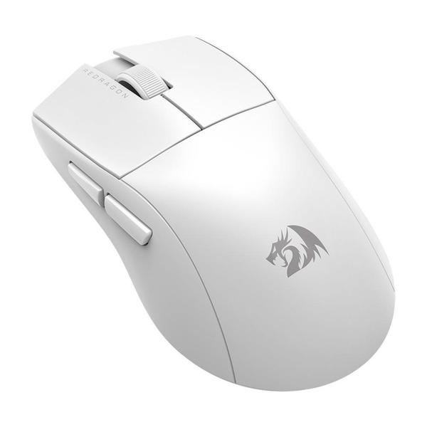 Imagem de Mouse Gamer Sem Fio Redragon King 4K Pro, Wireless, 26000 DPI, 7 Botões, Branco - M916W-PRO-4K