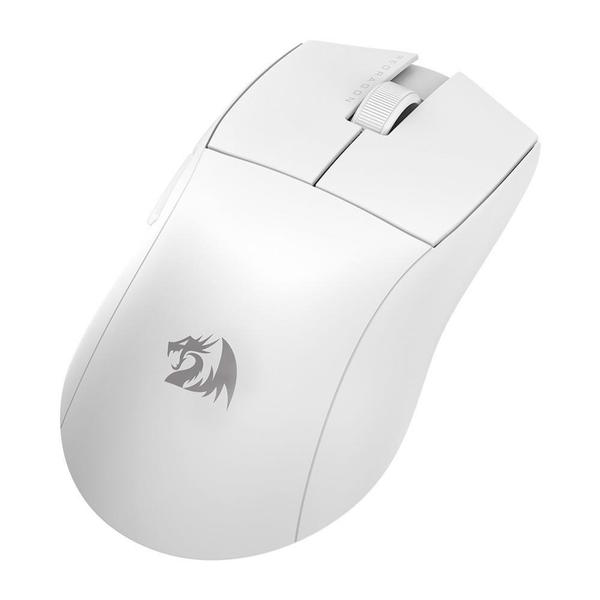 Imagem de Mouse Gamer Sem Fio Redragon King 4K Pro, Wireless, 26000 DPI, 7 Botões, Branco - M916W-PRO-4K