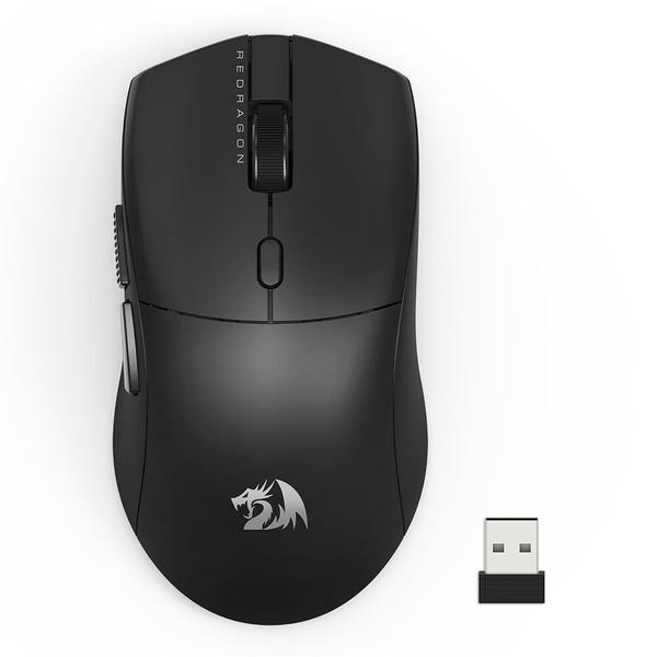 Mouse Gamer Sem Fio Redragon Neva Pro, 26000 DPI, Ambidestro, 1000Hz, USB Tipo-C, Bluetooth, USB 2.4 GHz, Preto - M815-PRO