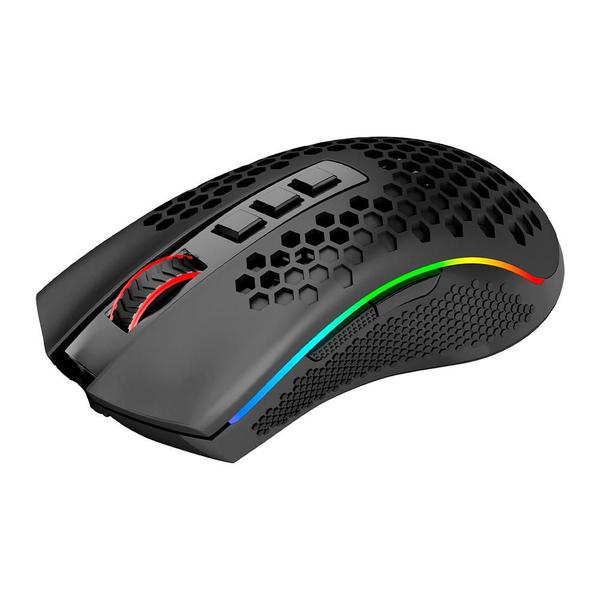 Imagem de Mouse Gamer Sem Fio Redragon Storm Pro, RGB, 16000 DPI, 8 Botões, Wireless, Preto - M808-KS