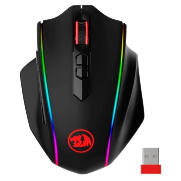 Imagem de Mouse Gamer Sem Fio Redragon Vampire Elite, RGB Chroma, 16000DPI, 8 Botões, USB, Preto - M686RGB