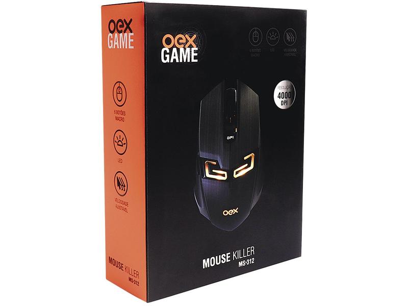 Imagem de Mouse Gamer Sensor Óptico 4000dpi OEX