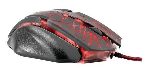 Imagem de Mouse Gamer Spider 2 Usb 3200dpi Led 6 Botões Fortrek Om705