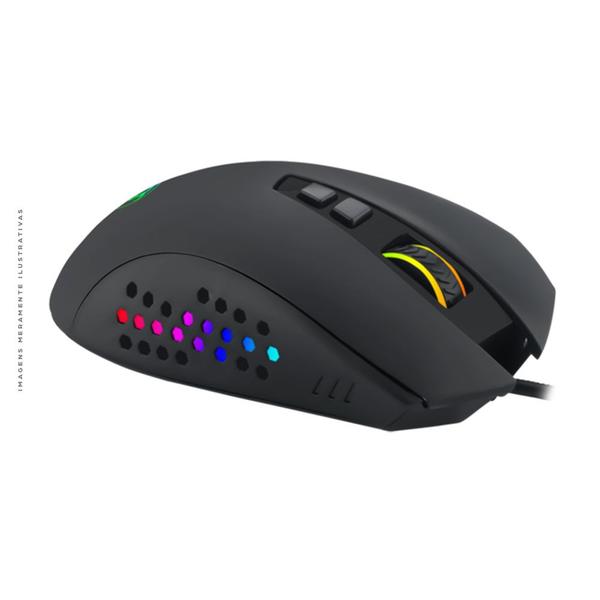 Imagem de Mouse Gamer T-Dagger Captain, RGB, USB, 8000 DPI, 7 Botões, Preto - T-TGM302