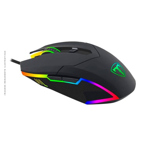 Imagem de Mouse Gamer T-Dagger Lance Corporal, RGB, USB 2.0, 6 Botões, 3200DPI, Preto - T-TGM107