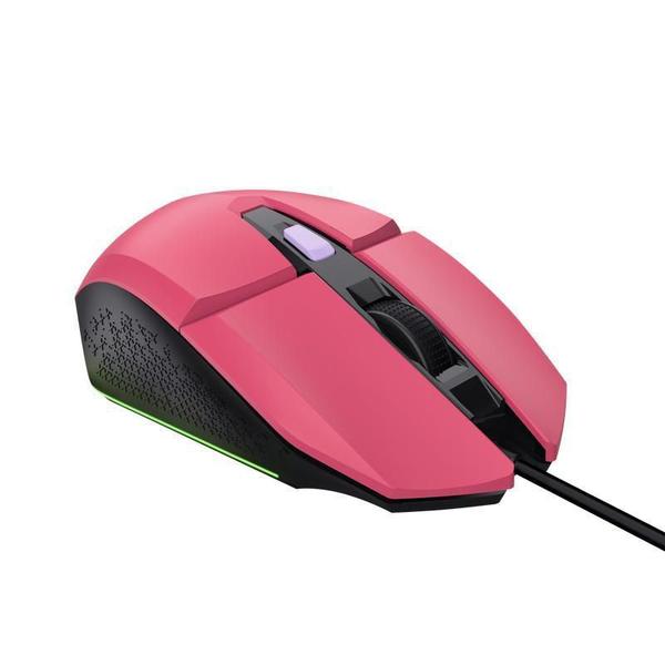 Imagem de Mouse Gamer Trust Felox 6400Dpi Rainbow 6 Botoes - Rosa