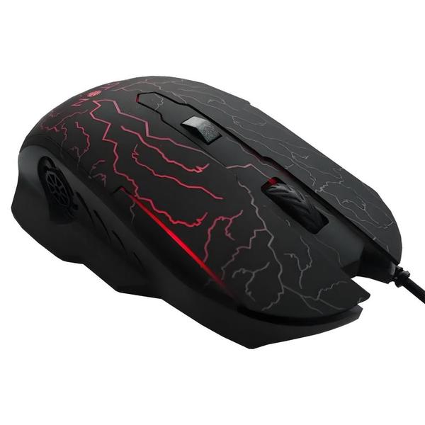 Imagem de Mouse Gamer USB 2400 DPI Com 6 Botões E LED Aston AB-30