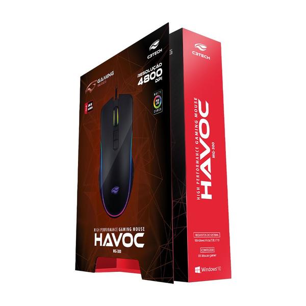 Imagem de Mouse gamer usb havoc mg-300bk c3t