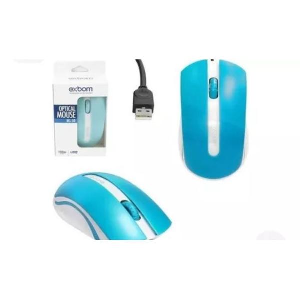 Imagem de MOUSE GAMER USB OPTICO 1000dpi COLOR 3D EXBOM MS-50-AZUL