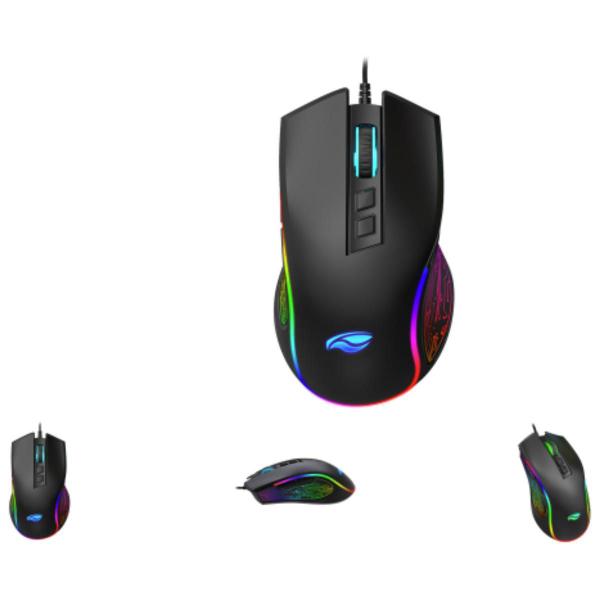 Imagem de Mouse Gamer USB Ravage RGB 12.800Dpi MG-720BK Preto C3Tech