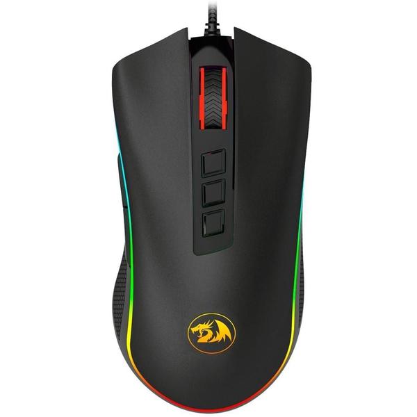 Imagem de Mouse Gamer USB Sensor PIXART 7 Botões com LED RGB - M711 preto - Cobra Redragon