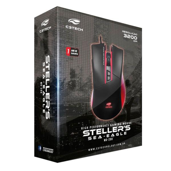 Imagem de Mouse Gamer USB Stellers Mg-200BRD C3 Tech