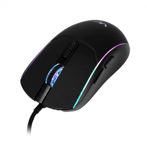 Imagem de Mouse Gamer Vinik G12 Design Ergonômico Botões Macro Até 7200DPI Alta Qualidade Para Fps Conector USB Cabo Trançado 1,8m Led RGB