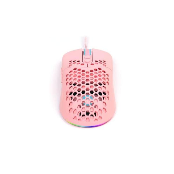 Imagem de Mouse Gamer Vinik Rgb 7600 Dpi Rosa Conexão Usb 1,8m - Mgv120R