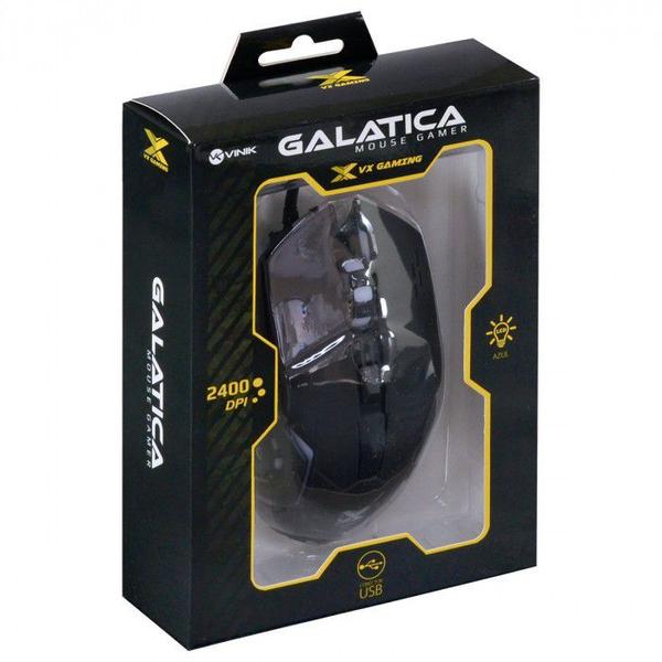 Imagem de Mouse gamer vx gaming galatica 2400 dpi led azul