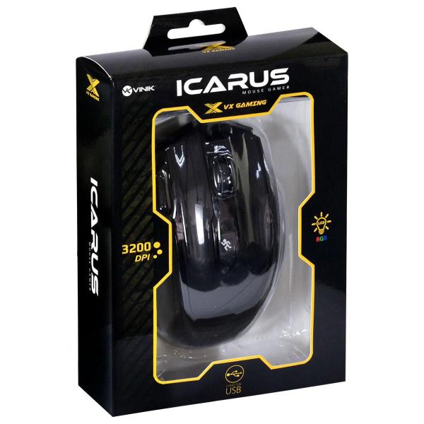 Imagem de Mouse Gamer Vx Gaming Icarus 3200 Dpi Com Ajuste De Peso