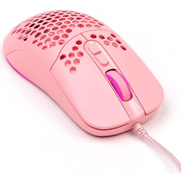 Imagem de Mouse gamer vx gaming void com led rgb- 7600 dpi rosa com cabo usb 1.8 metro