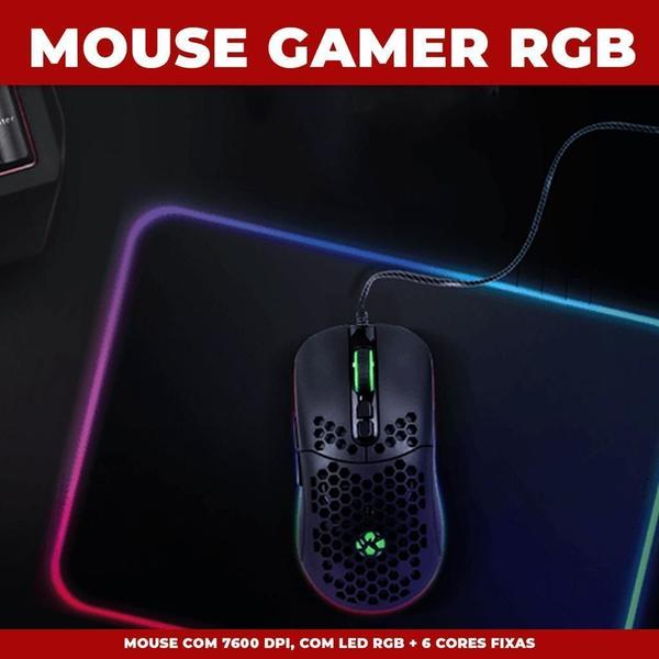 Imagem de Mouse Gamer Vx Gaming Void Com Led Rgb Preto 7600 Dpi Cabo Usb