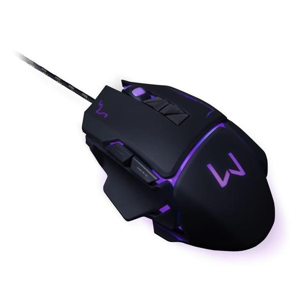 Imagem de Mouse Gamer Warrior 3200DPI 7 Botões Preto com LED - MO261