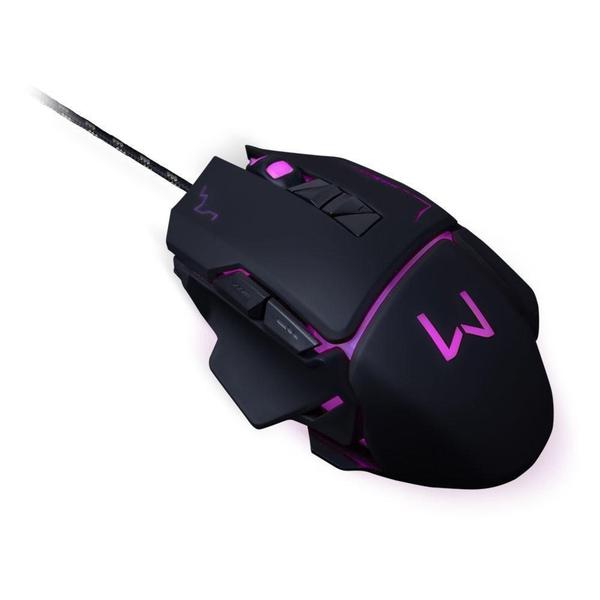 Imagem de Mouse Gamer Warrior 3200DPI 7 Botões Preto com LED - MO261