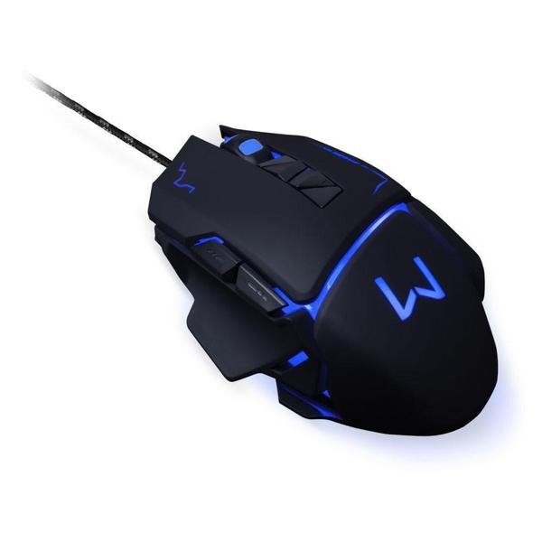 Imagem de Mouse Gamer Warrior 3200DPI 7 Botões Preto com LED - MO261