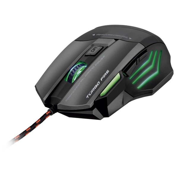 Imagem de Mouse Gamer Warrior 7 Botões 3200 Dpi Preto Multilaser MO207