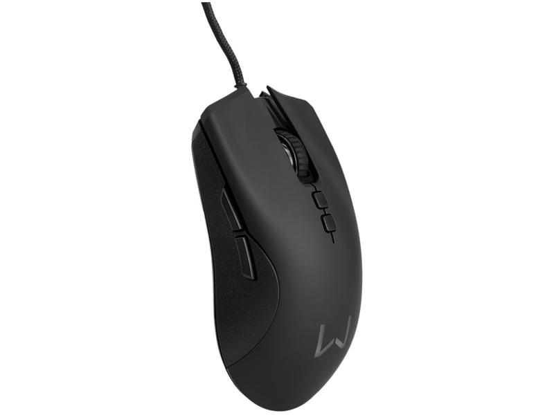 Mouse Gamer Warrior RGB Óptico 12000DPI 7 Botões - Rush Preto Imagem de Mouse Gamer Warrior RGB Óptico 12000DPI 7 Botões