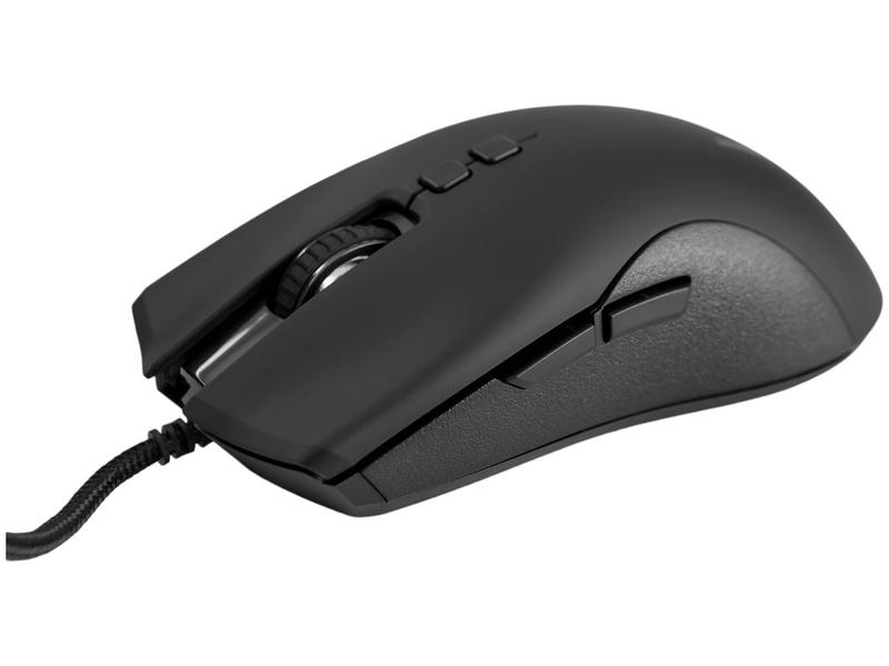 Mouse Gamer Warrior RGB Óptico 12000DPI 7 Botões - Rush Preto Imagem de Mouse Gamer Warrior RGB Óptico 12000DPI 7 Botões