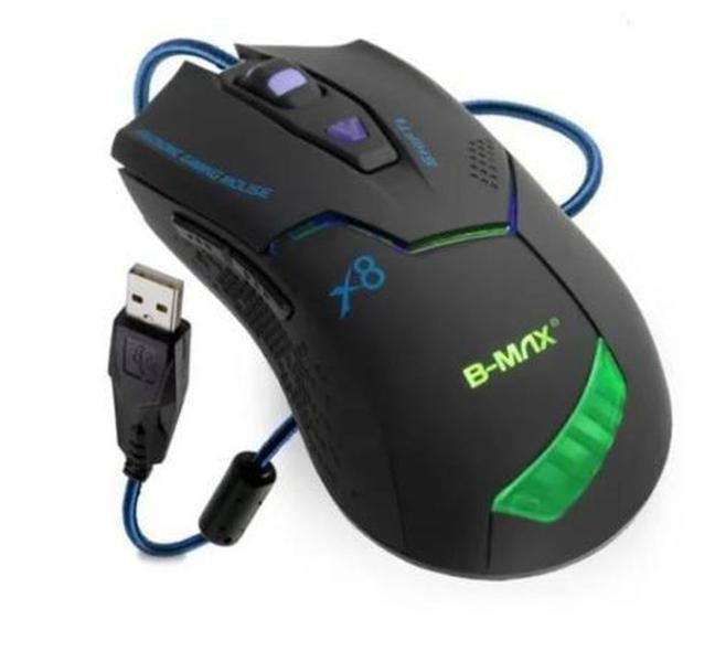 Imagem de Mouse Gamer X8 B-Max Ergonômico Confortável Luz Led - BMAX