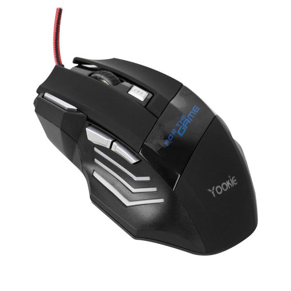 Imagem de Mouse Gamer Yookie YE05 - com Fio - 2400DPI - 7 Botoes - RGB - Preto