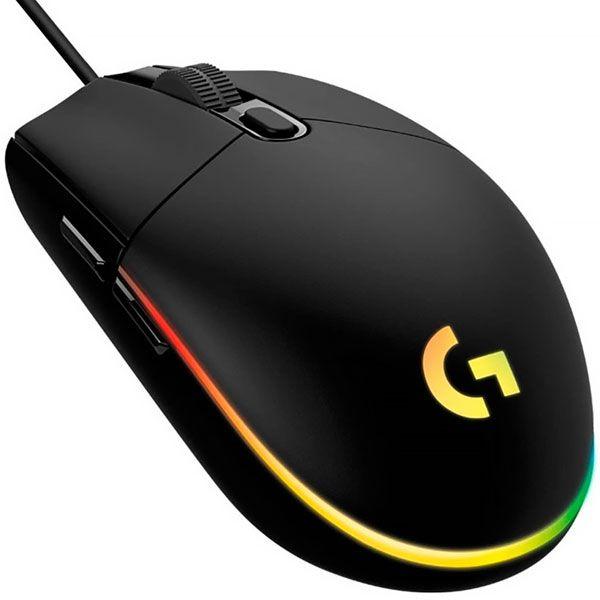 Imagem de Mouse Gaming Logitech G203 USB Ate 8.000 Dpi com Backlight RGB - Preto