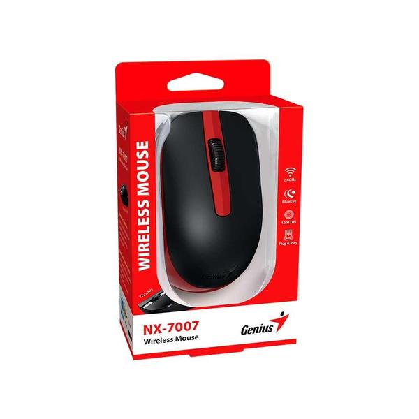 Imagem de Mouse Genius Nx-7007 Sem Fio Vermelho