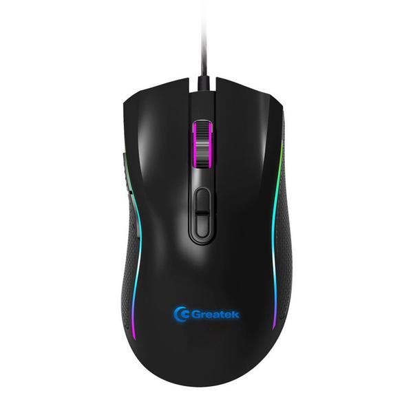 Imagem de Mouse Greatek Gamer Ares 6400dpi 7 Botões Rgb