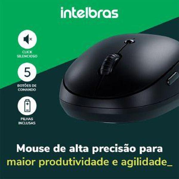 Imagem de Mouse Intelbras Sem Fio Msi100 - 4290008 - INTELBRAS INFORMATICA