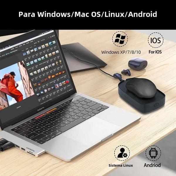 Mouse Jiggler Universal Indetectável - Com Fio e Sem Fio - Simulador de Movimento para PC Imagem de Mouse Jiggler Universal Indetectável - Com Fio e Sem Fio - Simulador de Movimento para PC