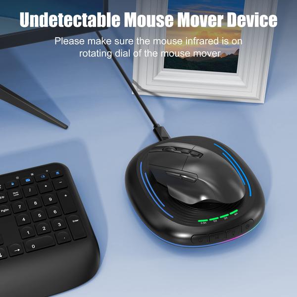 Imagem de Mouse Jiggler VKAROOD Mouse Mouse Mover indetectável com temporizador preto