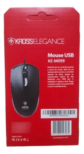 Imagem de Mouse Kross Elegance Kem099 Usb 1.000 Dpi Preto Plug  Play