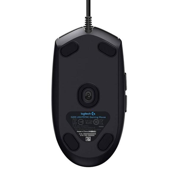 Imagem de Mouse Logitech G203 Lightsync RGB Gamer USB - Preto